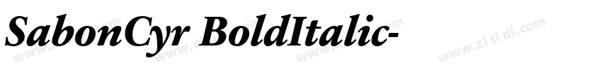 SabonCyr BoldItalic字体转换